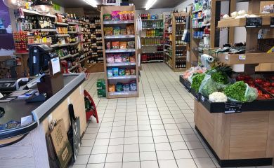 Intérieur supermarché sherpa Cordon vue d'ensemble