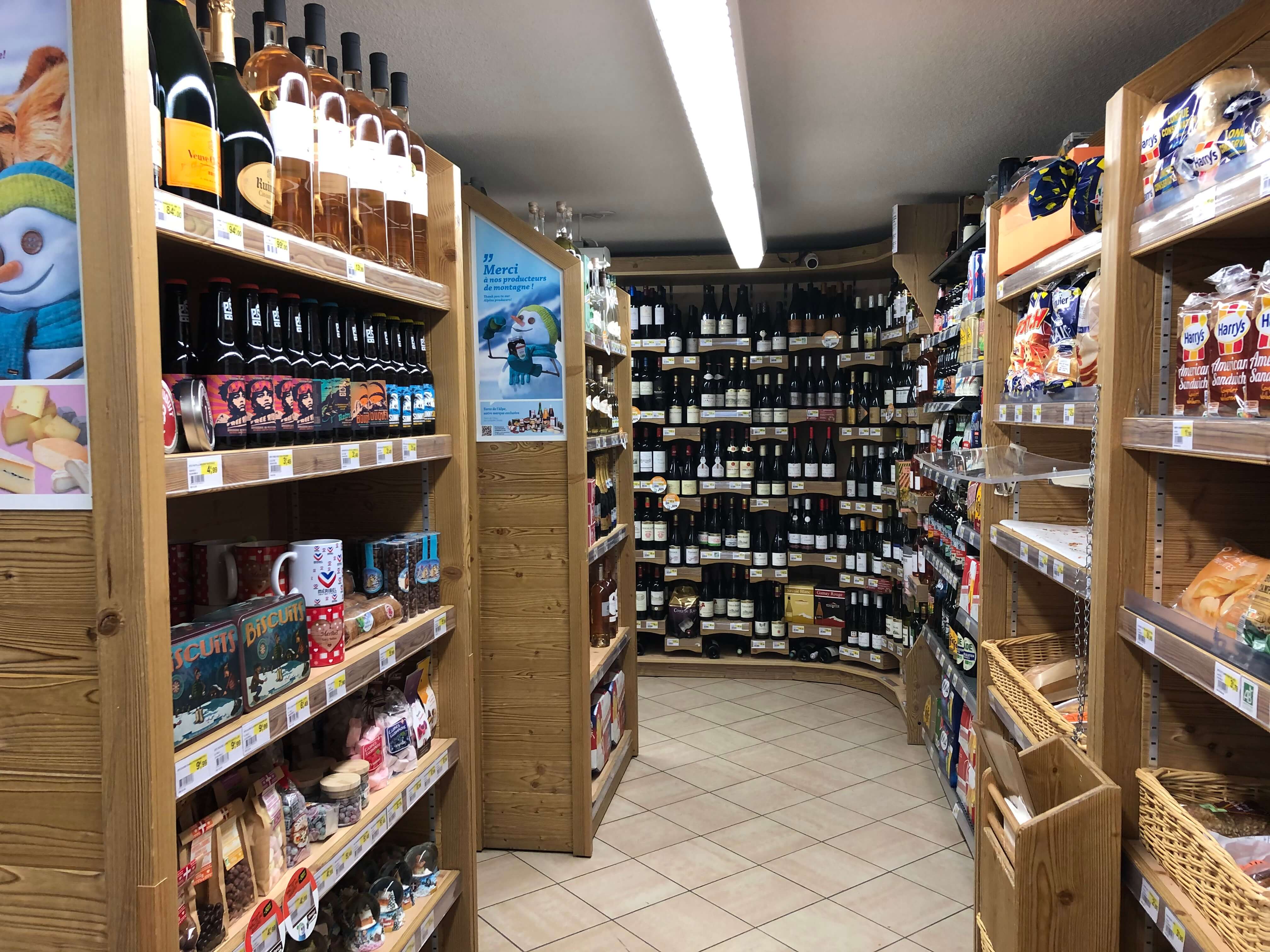 Sherpa supermarket Méribel - les allues wine cellar