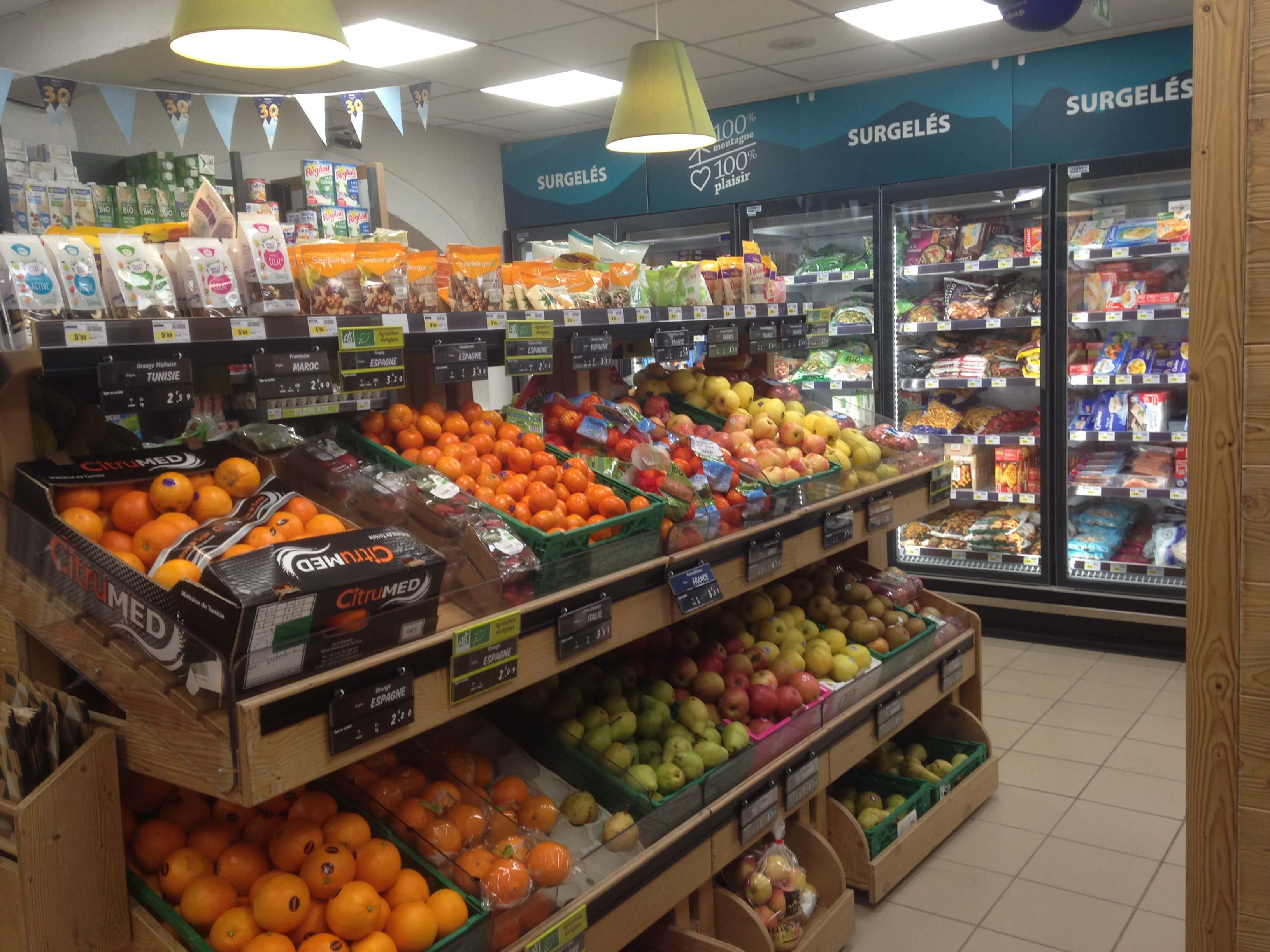 Sherpa supermarket Serre Chevalier 1500 fruits