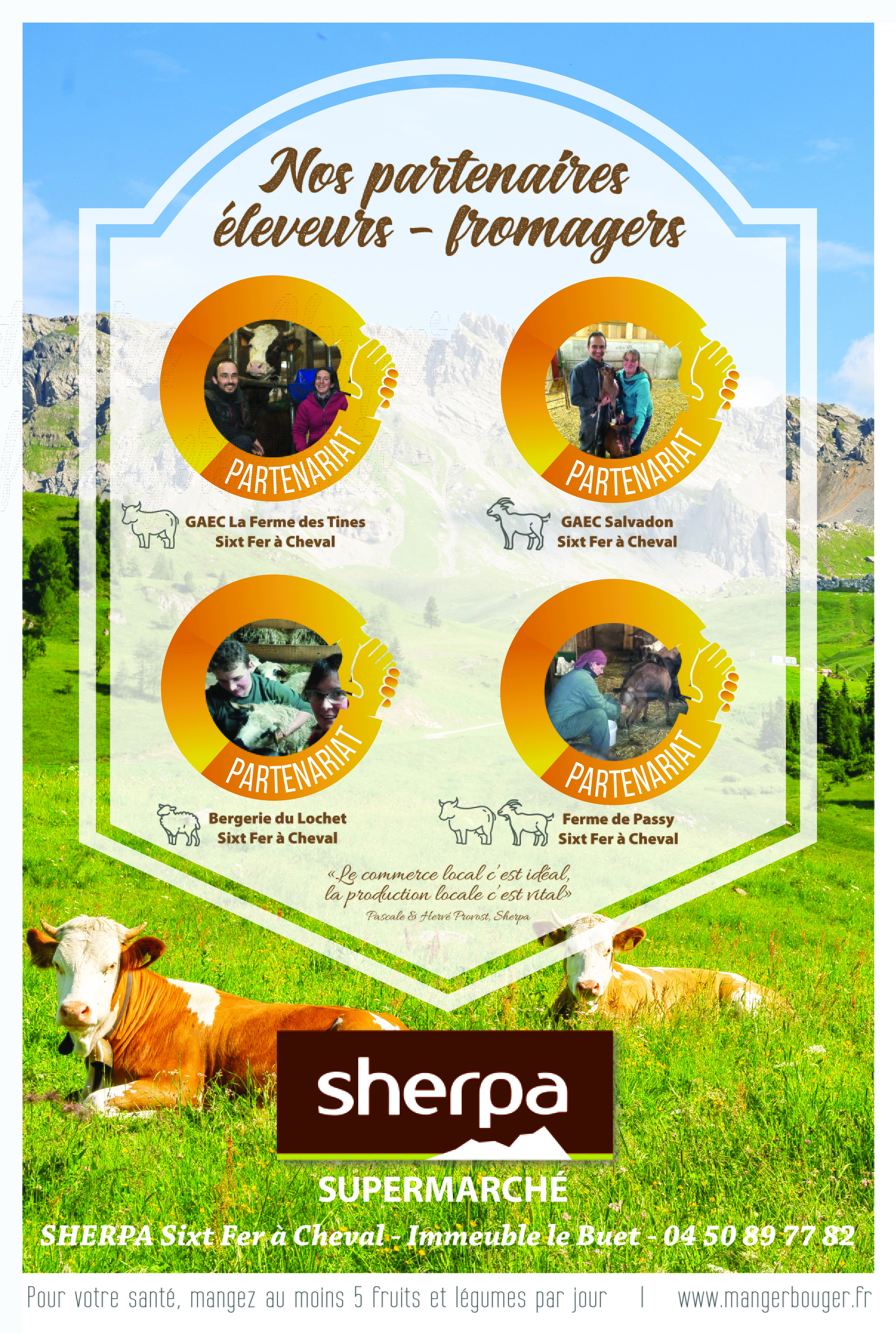 Sherpa supermarket Sixt Fer à Cheval cheese producer partner
