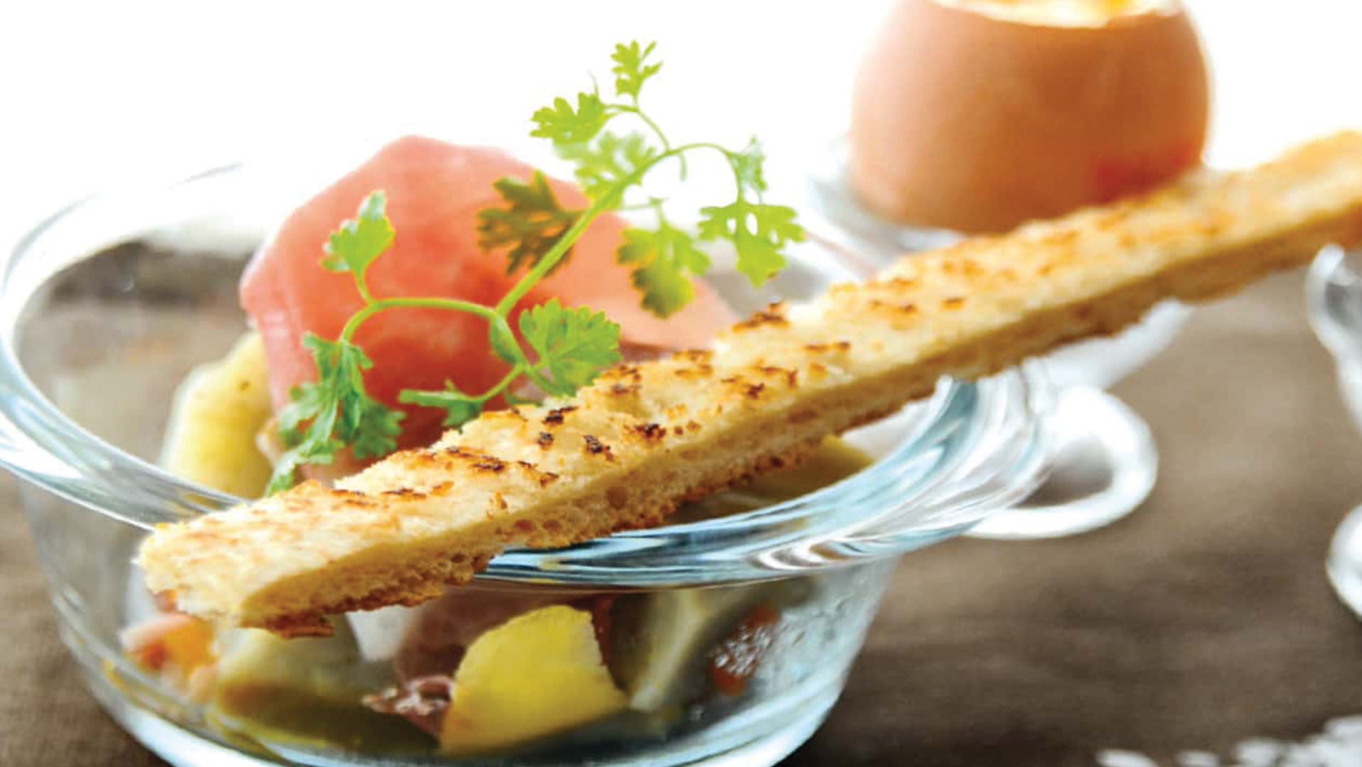 Recette d'oeufs coque, cardons, moelle