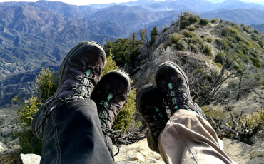 chaussure de randonnée au pied  utiliser en montagne
