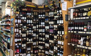 Sherpa supermarket Auris en Oisans wine cellar