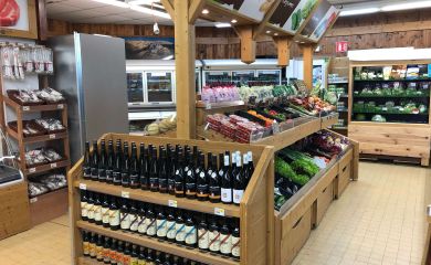 Sherpa supermarket Prapoutel les 7 Laux wine cellar and alcohols