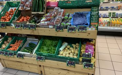 Supermarché Sherpa Corbier Terrasses - Rayon Fruits et légumes