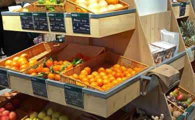 Super marché Sherpa Arc 2000 rayon fruits et légumes 