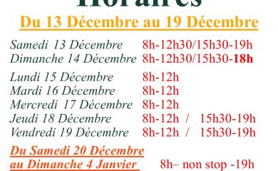 horaire debut de saison