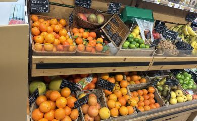 Super Marché Sherpa Méribel les Allues rayon fruits