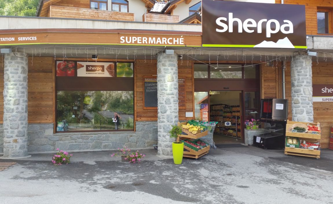 Sherpa supermarket sherpa valloire entrance