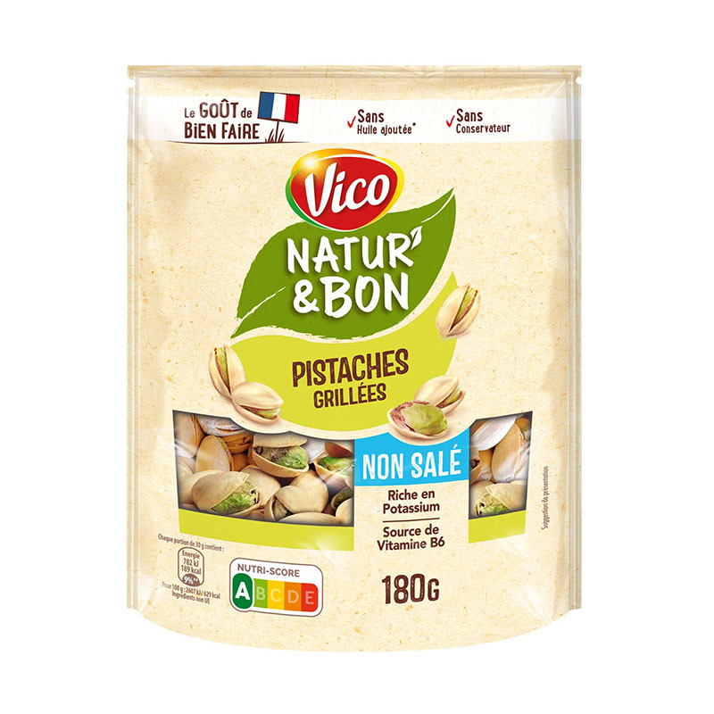 VICO Pistaches grillées sans sel ajouté - 180g
