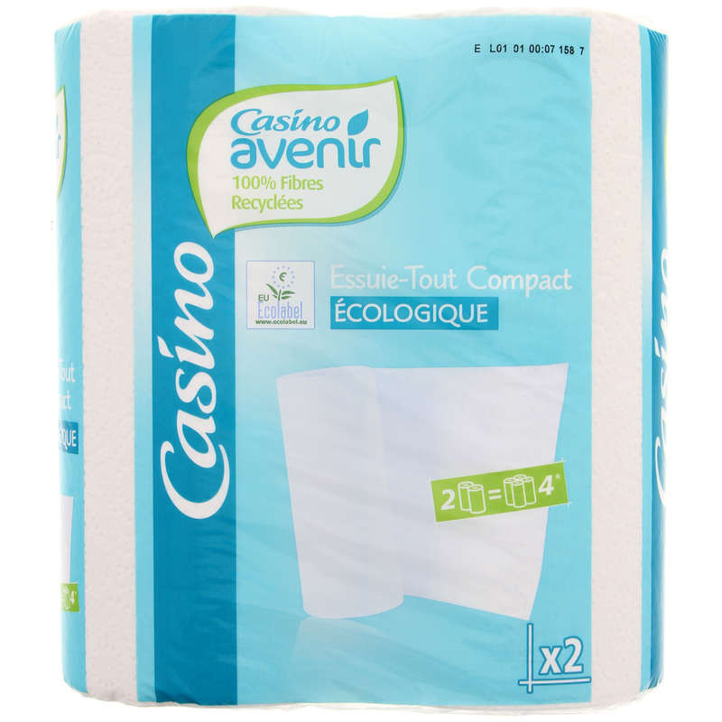 CASINO Essuie-tout Compact Ecologique - x2