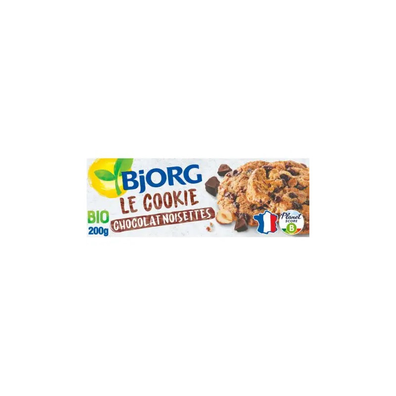 BJORG Biscuits cookies chocolat noisette Bio - 200g