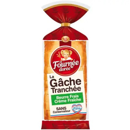 Gâche tranchée au beurre et à la crème - 500g