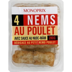 MONOPRIX Nems au poulet x4 - 280g
