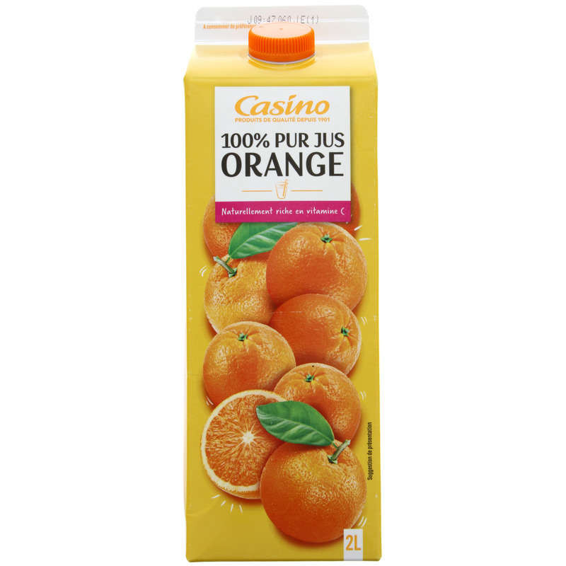 CASINO Pur Jus d'orange - 2L