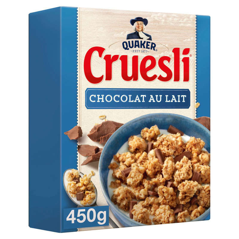 QUAKER Cruesli Céréales Chocolat Au Lait - 450g