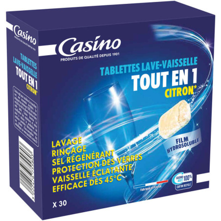 Casino Tablettes Lave-Vaisselle - Tout En 1 - Citron - X30