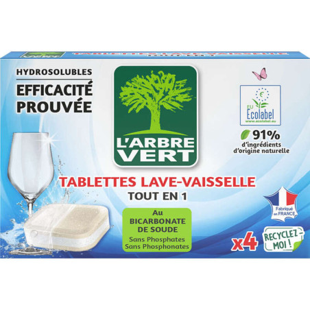 L'arbre vert tablettes lave-vaisselle x4