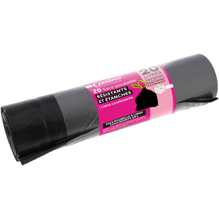 Casino Sacs poubelle - Liens coulissants - 20l - x20