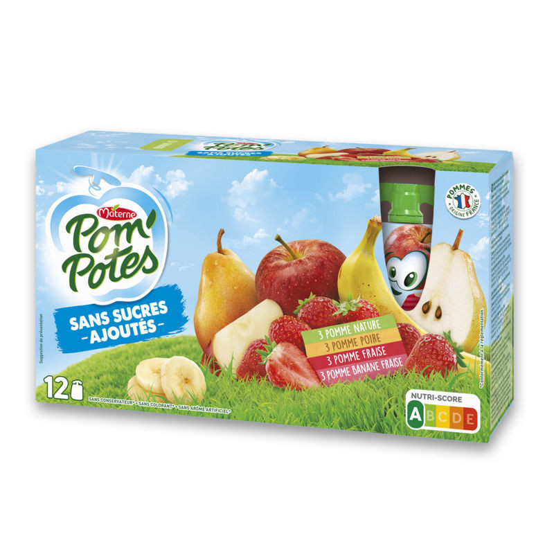 MATERNE Pom'Potes Assortis - 12x90g