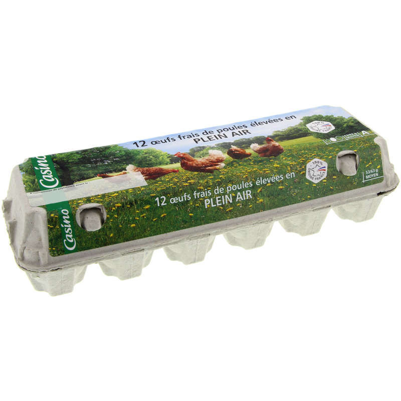 CASINO oeufs frais moyen plein air - x12