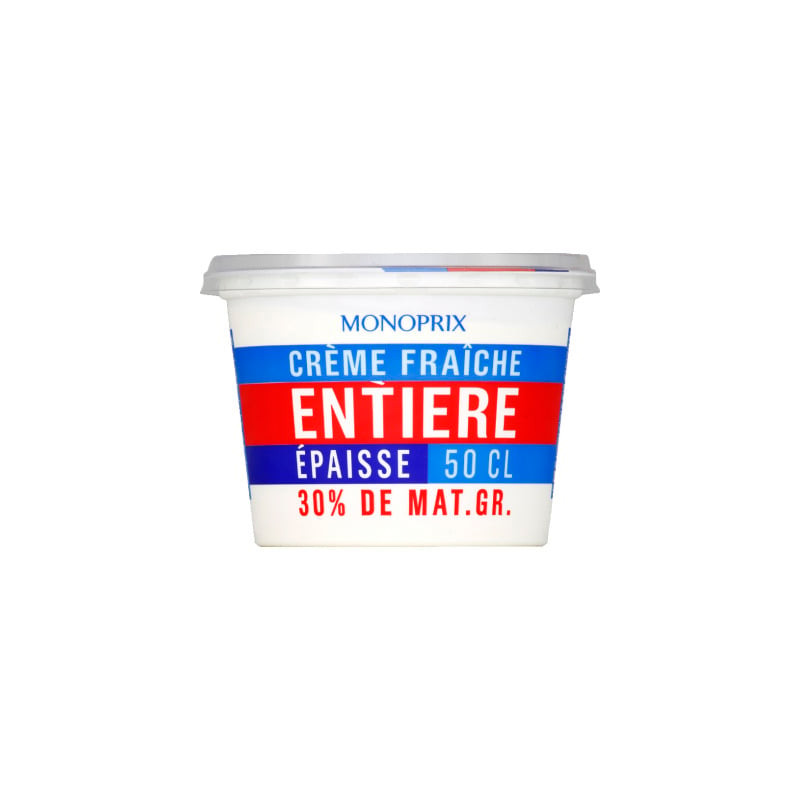 MONOPRIX Crème fraîche entière 30% Mg - 50cl