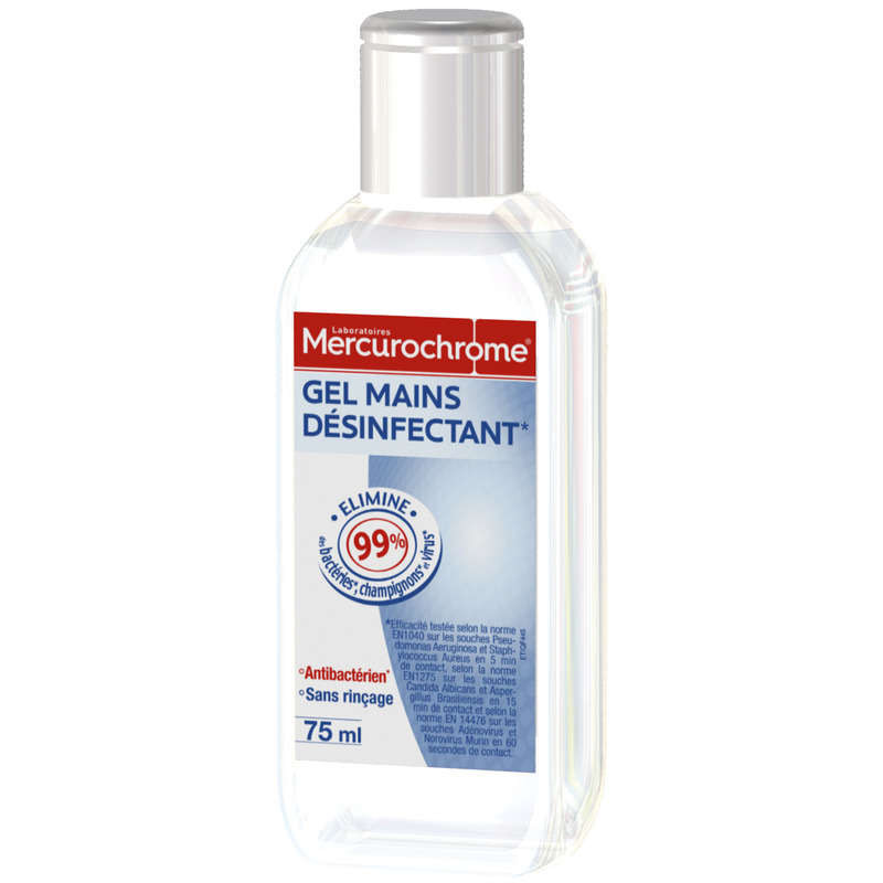 MERCUROCHOME Gel Mains Désinfectant - 75ml