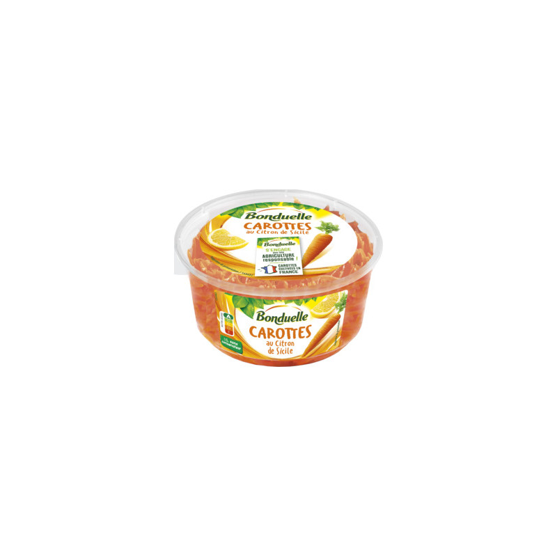 BONDUELLE Carottes râpées au citron de Sicile - 180g