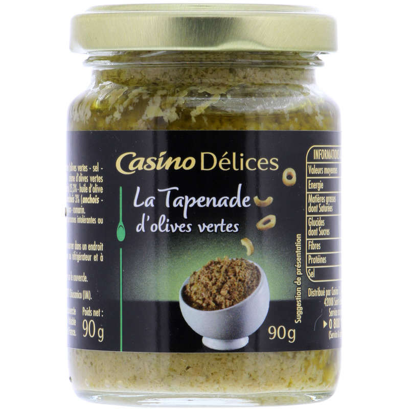 CASINO DÉLICES Tapenade d'olives vertes - 90g