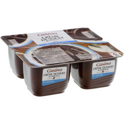CASINO Crème dessert saveur chocolat - 4x125g