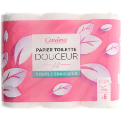 CASINO papier toilette 2 plis blanc - x6