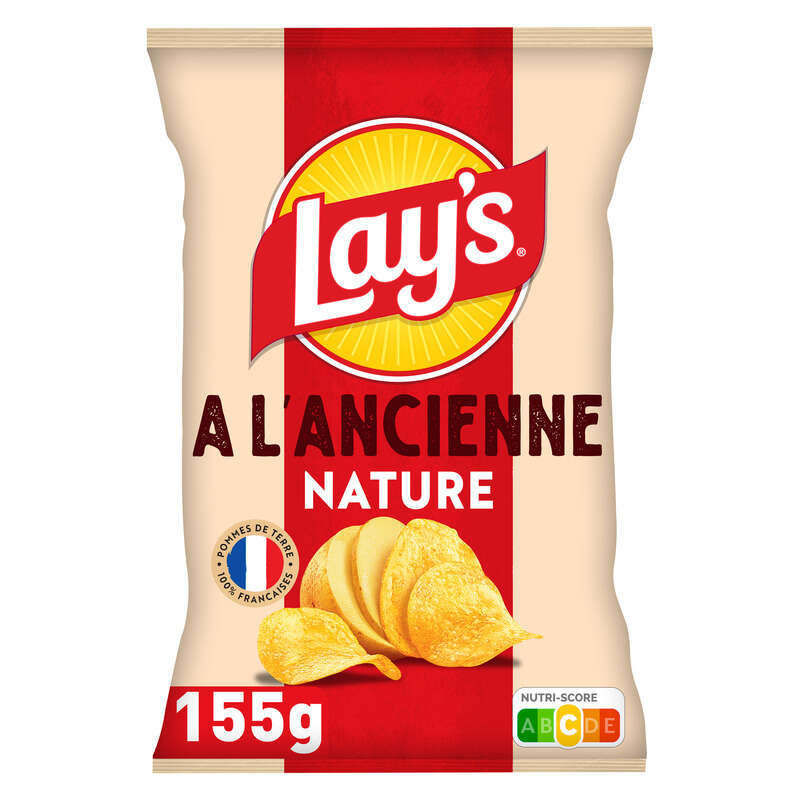 LAY'S Chips à l'Ancienne Nature - 155g