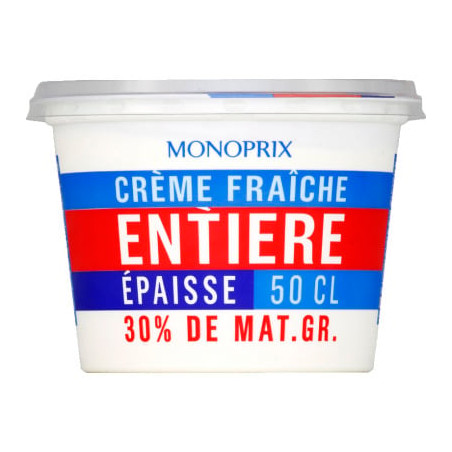 Crème fraîche entière 30% Mg - 50cl