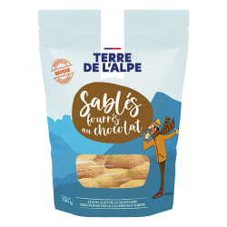 TERRE DE L'ALPE Sablés Fourrés Chocolat Le paquet de 130g