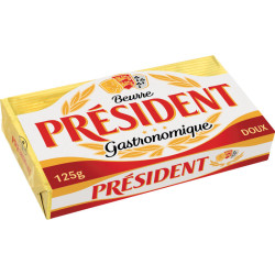 PRESIDENT Beurre doux 82%Mg - 125g