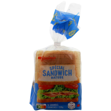 Pain de mie nature spécial sandwich - 550g