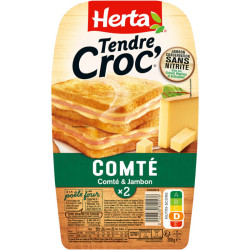 HERTA Tendre Croc' comté jambon - 200g