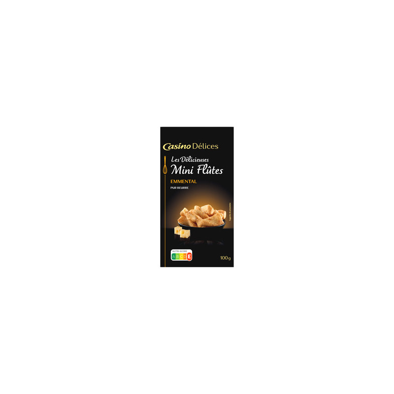 CASINO DÉLICES Mini-flûtes emmental - 100g