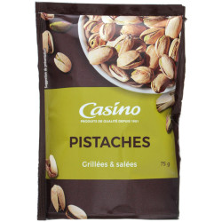 CASINO Pistaches Grillées et salées - 75g