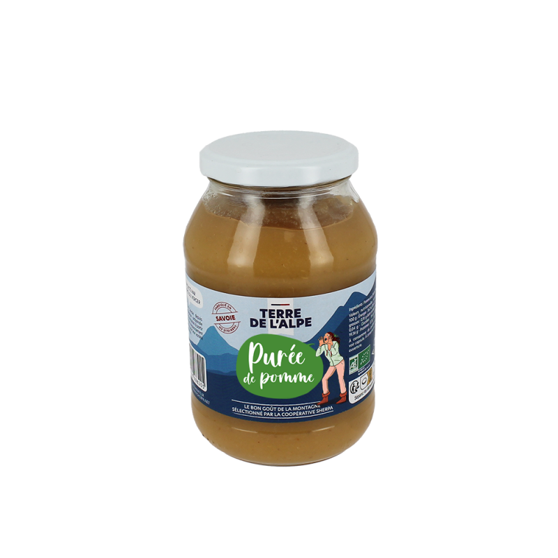 TERRE DE L'ALPE Purée Pomme sans sucre ajouté  - 620g