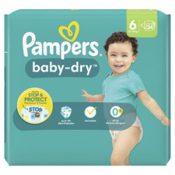 PAMPERS Pampers baby-dry couches géant taille 6 - x34