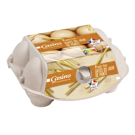 Œufs gros datés de poules élevées au sol - x6