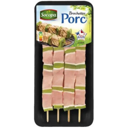 Brochettes de porc x4 - 400g