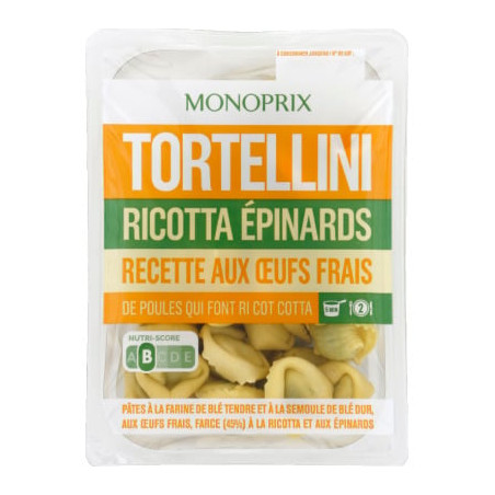 Tortellini ricotta épinards aux œufs frais - 300g