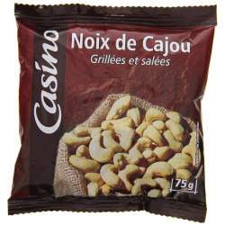 CASINO Noix de cajou grillées et salées - 75g