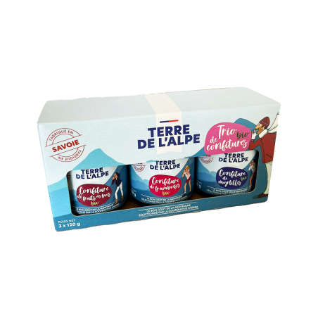 TERRE DE L'ALPE Coffret 3 Confitures Bio