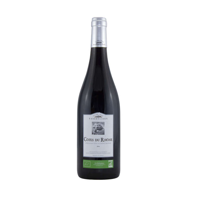 CLUB DES SOMMELIERS Côte du Rhône Rouge Bio - 75cl