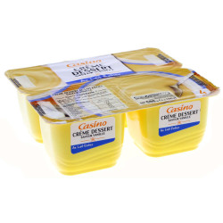 CASINO Crème dessert saveur vanille - 4x125g