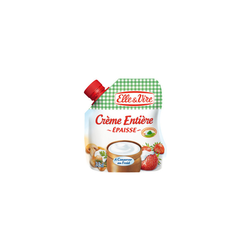 ELLE & VIRE Crème De Normandie Épaisse Entière 30% MG - 33cl