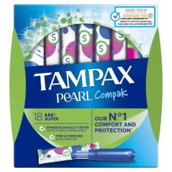 TAMPAX Tampon Pearl Compak Super - x18